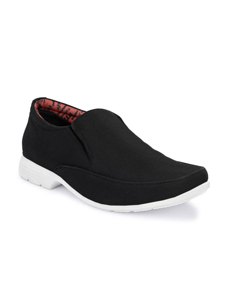 REFOAM Men's Black Textile Lace-Up Casual Sneaker Shoes – Refoam